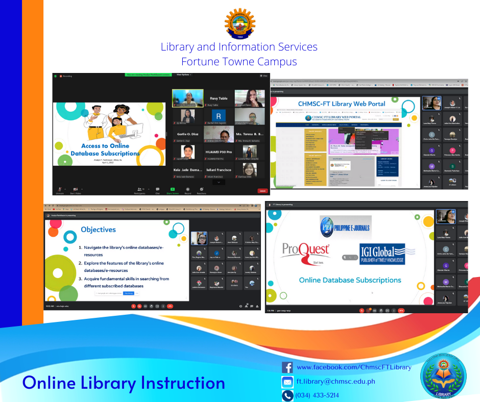 Librarians Conducted an Online Library Instruction for Graduate and Undergraduate Students